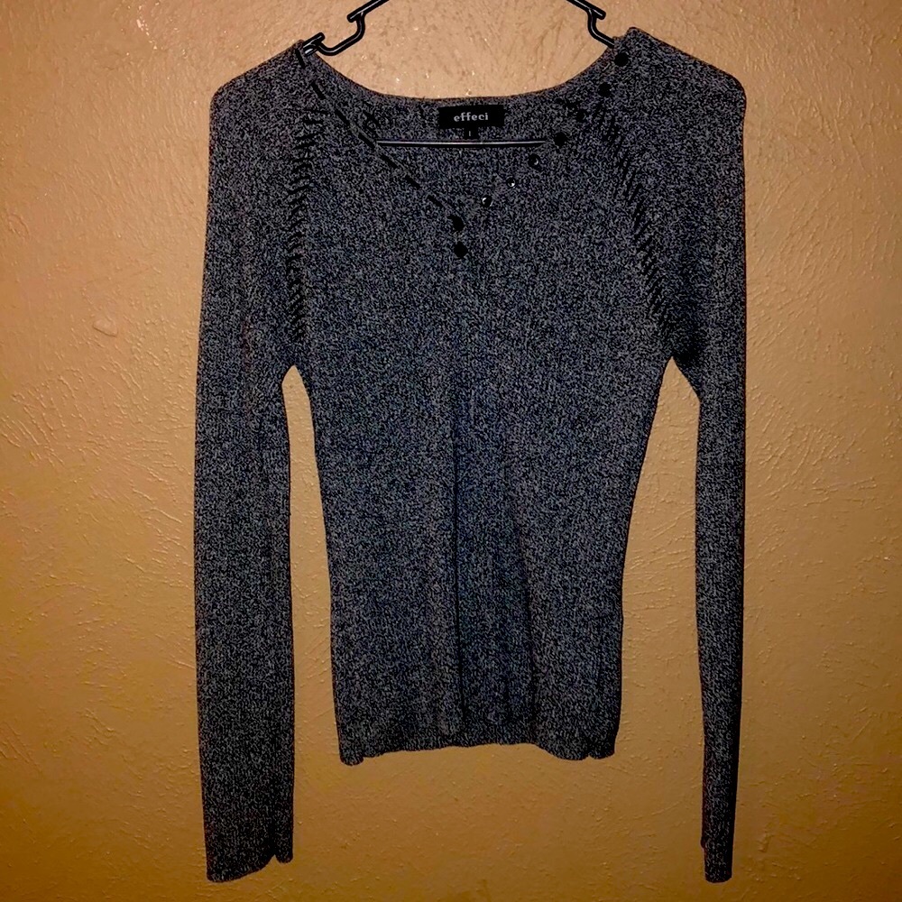 Black and white sweater
